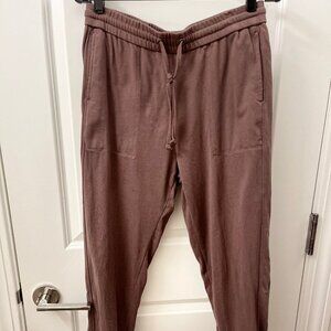 Barefoot Dreams MC Malibu Collection Sable 100% Cotton Joggers SZ Medium